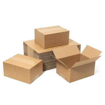 Mefleet 8x6x4" Small Shipping Boxes 50 Pack Corrugated Cardboard Box Brown - size: 8x6x4 inches (50 Pack)