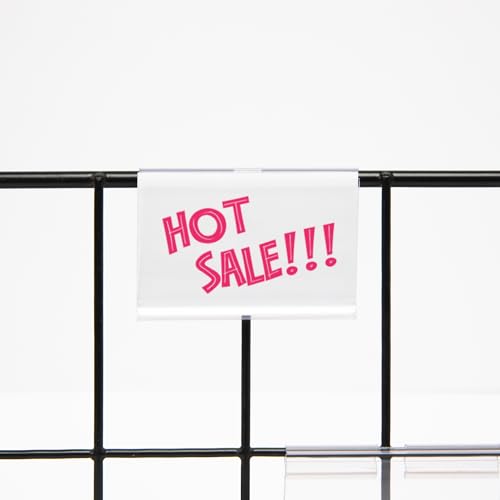 50pcs Labels for Storage Bins Plastic Label Clip, Basket Labels Clip On Wire Shelf Price Label Holder Merchandise Sign Display Holder, 50pcs Label Insert Included (6x4cm) - size: 1.57*2.36 inch