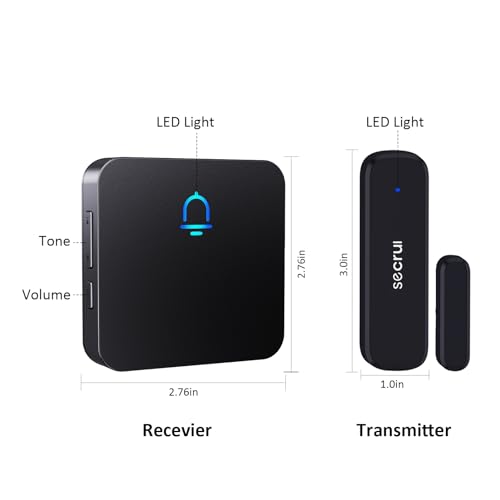 SECRUI Wireless Door Chime for Home Door Opening & Business Entering - size: 1 sensor 1 receiver