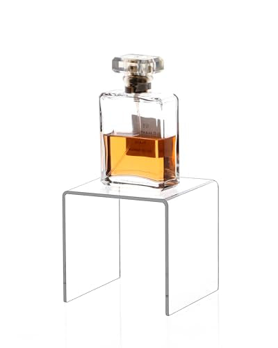 Jusalpha® 8 PC 4'' Clear Acrylic Risers,Retail Display Risers Shelf - size: 4x4x4 Inches