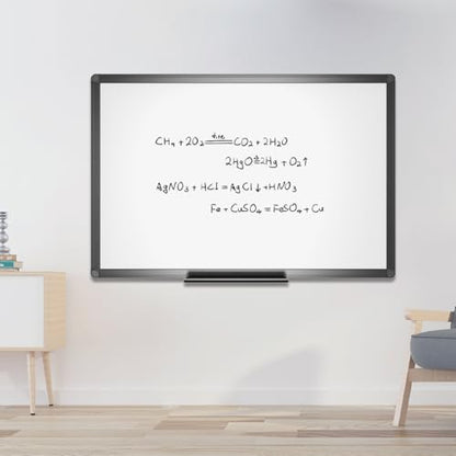 VIZ-PRO Magnetic Dry Erase Board, 48 x 24 Inches, Black Aluminium Frame - size: 48 x 24 Inches