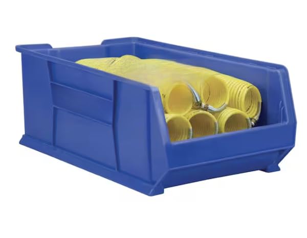 Blue Plastic Stackable Storage Bin Organizer (1-Pack) OF52604