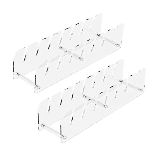 Baseball Hat Organizer Rack,2 Pack Acrylic Baseball Caps Storage Holder for Closet,Retail Hat Display Stand for Vendors