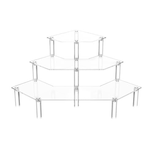 Gonice Acrylic Display Riser, 3 Tier Clear Perfume Organizer - size: 3 tier