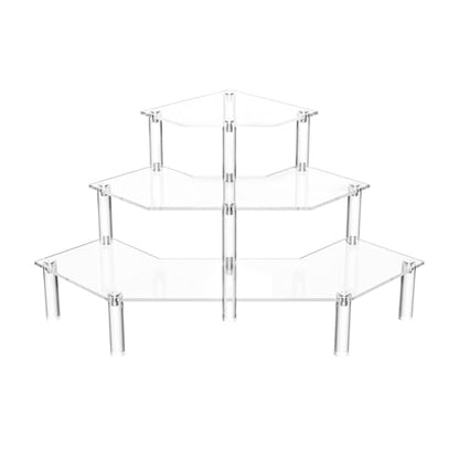 Gonice Acrylic Display Riser, 3 Tier Clear Perfume Organizer - size: 3 tier