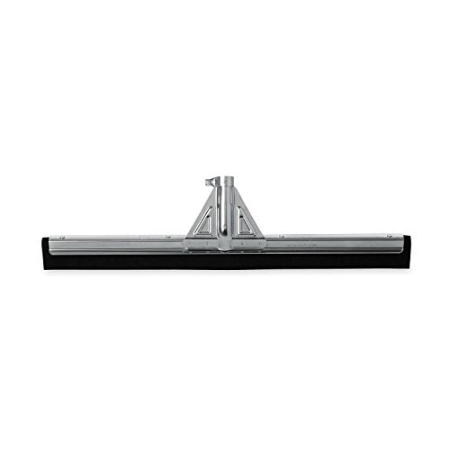 Rubbermaid Commercial Products Heavy-Duty Floor Squeegee, 22-inch Dual Moss, Silver/Metal, Heavy Duty Rubber Floor Scrubber for Bathroom/Garage/Tile - size: 22in, style: Heavy-Duty