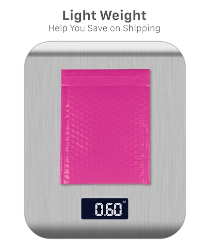 Fosmon #0 Pink Poly Bubble Mailer 6.5 x 10 inches (50 Pack), Lightweight Water/Dust/Shock/Tear Resistant Padded Envelopes for Shipping - Birthday, Celebrations, Holidays, Valentines - color: Pink, size: 50 Pack