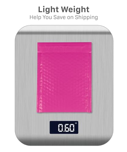 Fosmon #0 Pink Poly Bubble Mailer 6.5 x 10 inches (50 Pack), Lightweight Water/Dust/Shock/Tear Resistant Padded Envelopes for Shipping - Birthday, Celebrations, Holidays, Valentines - color: Pink, size: 50 Pack