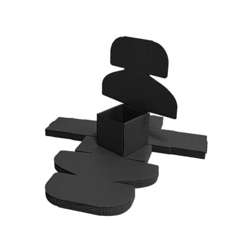 30 Pack 4x4x3.5 in Black Shipping Boxes - color: Black, size: 4x4x3.5 in