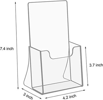 NIUBEE Acrylic Brochure Holder 4 x 6, Flyer Holder Stands Display, 2 Pack - size: 4" x 6", style: 2 Pack