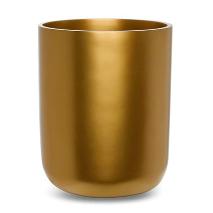 YEW DESIGN Gold Round 2 Gallon Trash Can for Home and Bathroom - color: Gold