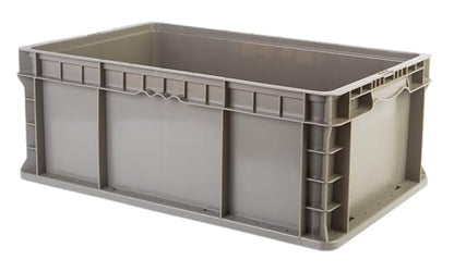 Hudson Exchange 24 x 15 x 9" (3 Pack, 10.5 Gallon) Straight Wall Handled Storage Container Tote, Gray/Brown - color: Gray/Brown