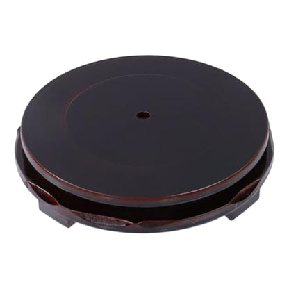 Wooden Display Stand Base 6.3" x 6.3" Wood Carved Craft Pedestal - size: Round, 6.3" x 6.3"