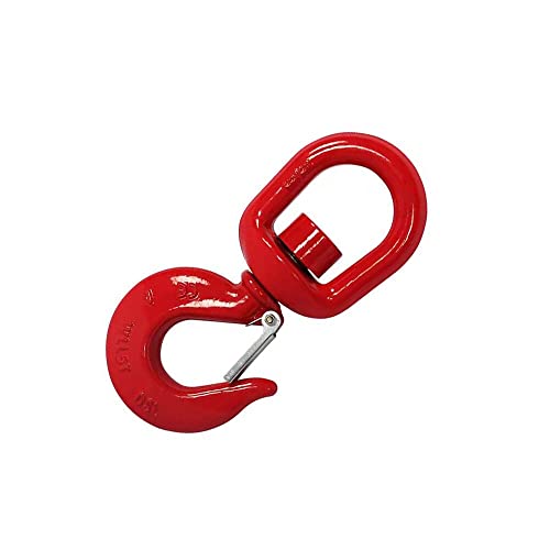 5 Ton Swivel Lifting Hook with Safety Latch，Swivel Hooks Heavy Duty for 5Ton Working Load Limit Chain Hook for Lifting Port Transportation