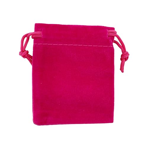 Palmhomee Pack of 48 3x4 Inch Velvet Drawstring Bags Gift Bag Velvet Pouch For Jewelry Wedding and Party Favor (Fuchsia) - color: Fuchsia