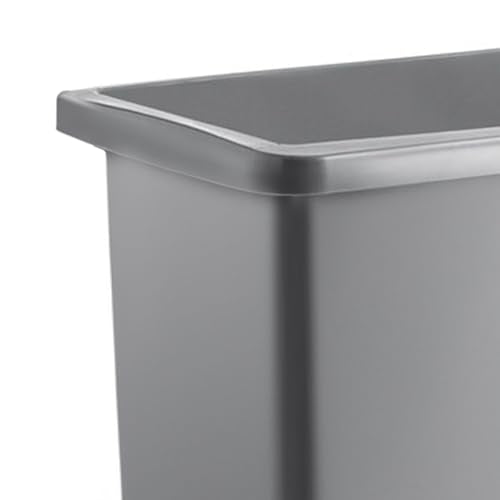 23 Gallon Gray Slim Tall Industrial Plastic Trash Can for Kitchen and Commercial Use - color: Gray, size: 23 Gallon