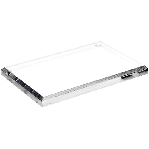 Plymor 6" W x 4" D x 0.5" H Clear Rectangular Display Base - size: 6" x 4" x 0.5"