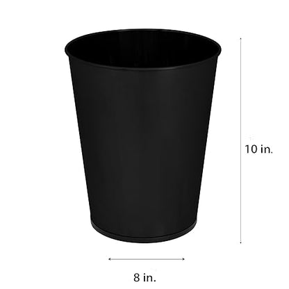 Bath Bliss Trash Can, Toilet Brush and Plunger 3 Piece Bathroom Set in Matte Black - color: Matte Black