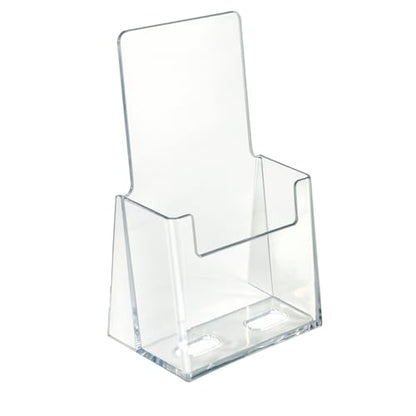 Azar Displays 252012-100PK Acrylic Trifold Brochure Holder Plastic Counter top Organizer 100-Pack, Clear - size: 100-Pack, style: No Business Card Pocket