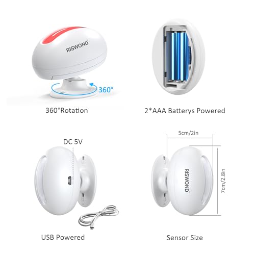 Motion Sensor Door Chime, Wireless Motion Alarm Indoor for Business Entry - style: 1 Rreceiver 3 Sensors