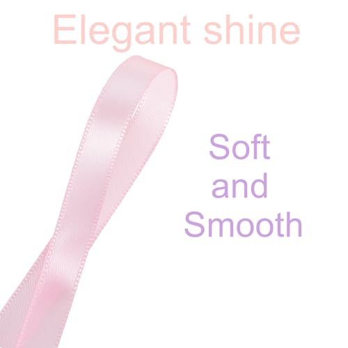 3/8 Inch Light Pink Ribbon 50Yards – Perfect for Gift Wrapping - color: Light Pink, size: 3/8"