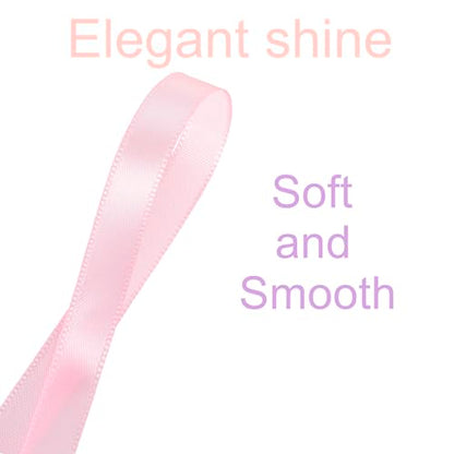 3/8 Inch Light Pink Ribbon 50Yards – Perfect for Gift Wrapping - color: Light Pink, size: 3/8"