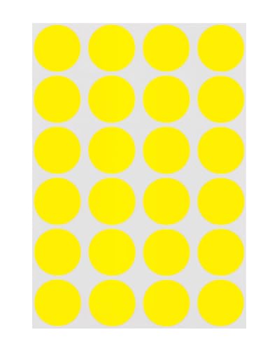 ChromaLabel Yellow Dot Stickers, 3/4 Inch, 1008/Pack - color: Yellow
