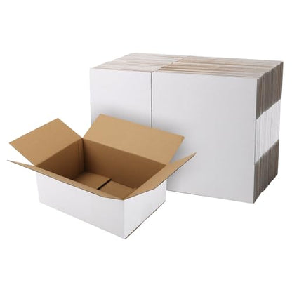 CRUGLA 40 Pack 10x7x4 Shipping Boxes, Small White Mailing Boxes - size: 10x7x4 Inch 40 Pack