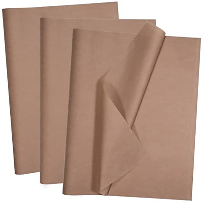 100 Sheets Brown Tissue Paper Artdly 14 x 20 Inches Brown Wrapping Paper Bulk for Weddings Birthday DIY Project Christmas - color: Brown, size: 14x20 Inch (Pack of 100)