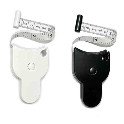 Perfect Body Tape Measure - 60 Inch Automatic Telescopic Tape Measure - Retractable Measuring Tape for Body: Waist, Hip, Bust, Arms, and More (White & Black- 60 inch)