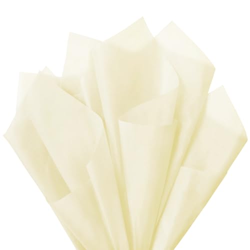 120 Sheets 14 x 20 Inch Cream Tissue Paper for Gift Bag Wrapping - color: Ivory
