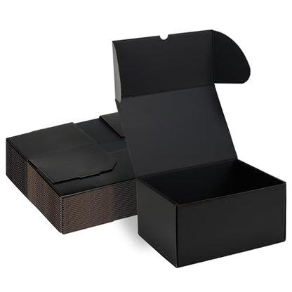 Rempry 10x7x5 Inch Black Shipping Boxes 20 Pack, Cardboard Mailer Boxes for Small Business Mailing - color: Black, size: 10X7X5-20 Pack