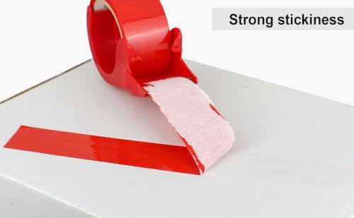 BOMEI PACK Red Packing Tape, 6 Rolls Heavy Duty Packaging Tape for Shipping Packaging Moving Sealing, Thicker 2.52mil Packing Tape, 1.88 inches Wide, 110 Yards Per Roll - color: Red