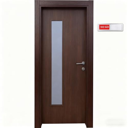 Go No Go Door Sign Indicator for Office, Home, Restroom, Conference Room - color: Silver Go No Go