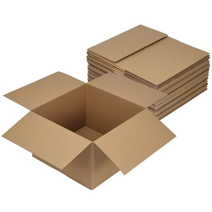 Hoikwo 12x12x8 Large Thin Brown Shipping Boxes Set of 15 - color: Brown, size: 12x12x8-15 Boxes