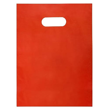 Choice Marts 100 Red Plastic Bags With Handles 9x12 Merchandise Bags - color: Red