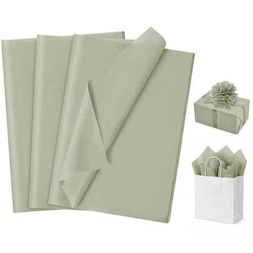 120 Sheets 14 x 20 Inch Sage Green Tissue Paper for Gift Bag - color: Sage Green