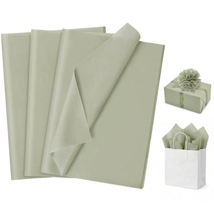 120 Sheets 14 x 20 Inch Sage Green Tissue Paper for Gift Bag - color: Sage Green