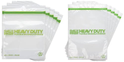 SMELLY PROOF Reusable Clear Odor-Proof Storage Bags - 10-Pack Bundle - Extra Large (12" x 16") & Large (10" x 8.5") - Barrier Technology - Made in the USA