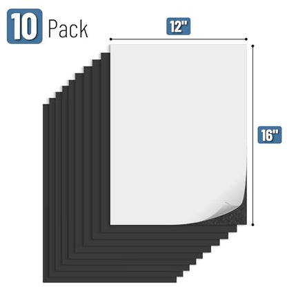 Mr. Pen- Flexible Magnetic Sheets with Adhesive Backing, 12" x 16", 10 Pack - size: 12" x 16", style: 10 Pack