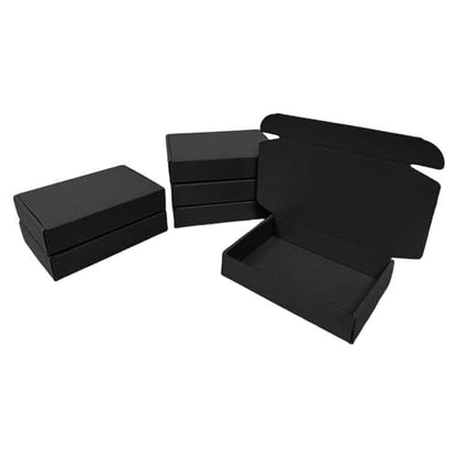 50 Pack 7.9x5.5x1.6 in Black Shipping Boxes - color: Black, size: 7.9x5.5x1.6 in