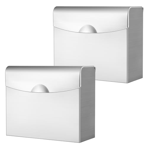 Tioncy 2 Pcs Sanitary Napkin Disposal Receptacle, Tampon Holder, Silver - color: Silver