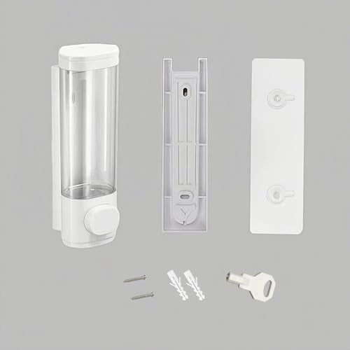 10oz/300ml Single Manual Wall Mounted Soap Dispenser, White - color: White