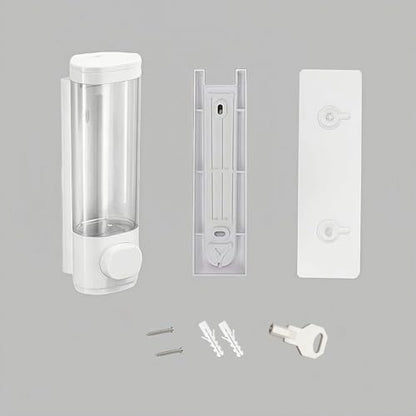 10oz/300ml Single Manual Wall Mounted Soap Dispenser, White - color: White