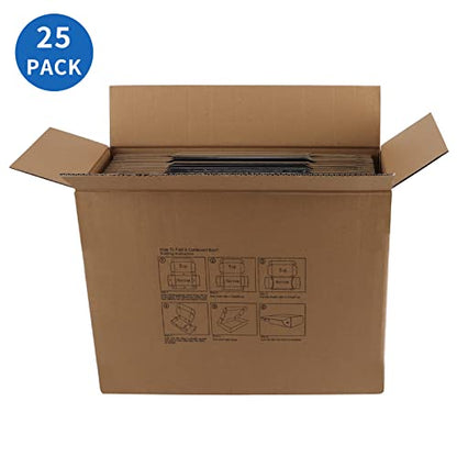 Hoikwo 25 Pack 8x8x4 Shipping Boxes for Small Business, Black Packaging Cardboard Boxes, Moving Mailing Packing Box - color: Black(Glossy), size: 8x8x4-25 Pack
