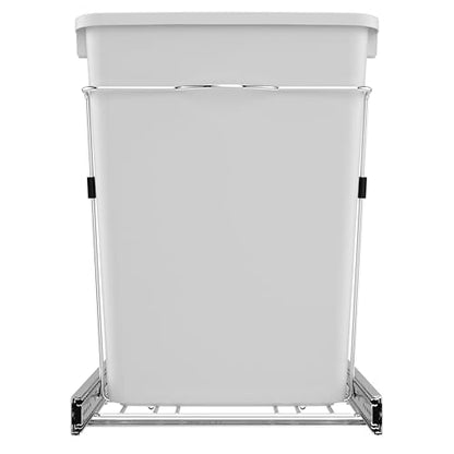 Rev-A-Shelf Double Pullout Garbage Trash Cans for Kitchen Cabinets, 35 Qt - color: White