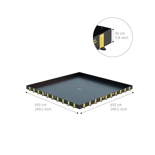 Justrite Rigid-Lock QuickBerm®, 20' x 20' x 12" - size: 20' x 20'