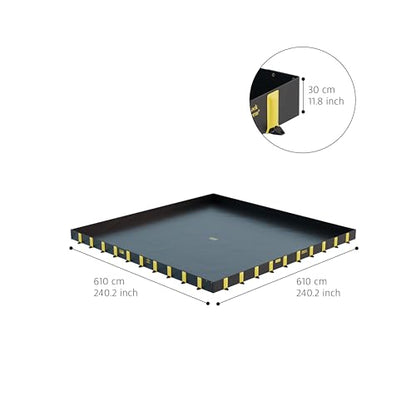 Justrite Rigid-Lock QuickBerm®, 20' x 20' x 12" - size: 20' x 20'