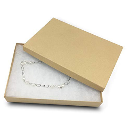 TheDisplayGuys 25 Cardboard Gift Jewelry Boxes w/Paddings #53-5.4x3.9x1 - color: Kraft Brown
