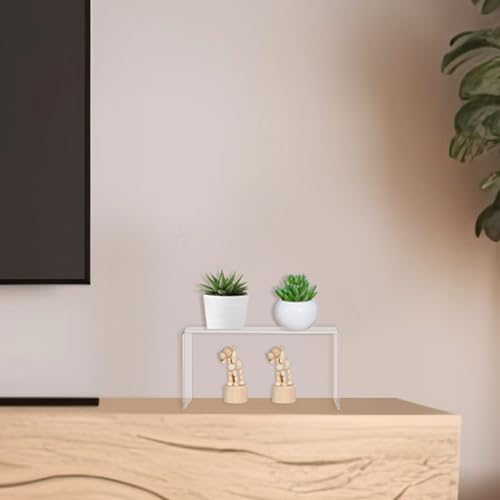 RattanView 2 Pcs 9 Inch Large Clear Acrylic Shelf Riser, 5mm Thick - color: Clear, size: 9 Inch, 5 mm